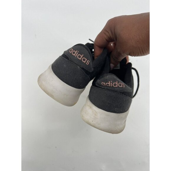 Adidas Shoes Womens 8 Cloudfoam Running Sneakers Lace Up AC8247 Black Fabric - Picture 3 of 7